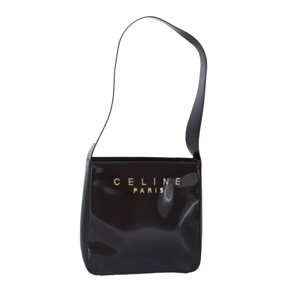 CELINE Shoulder Bag Enamel Brown Auth bs19881 - Picture 1 of 16